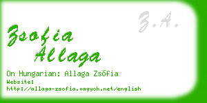 zsofia allaga business card
